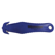 WESTWARD 39CE80 Safety Cutter,Disp.,5-3/8 in.,Blue,PK10 39CE80