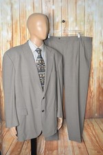 Brooks Brothers Brookscool Men Beige 2 Front Button Suit Sz 48R Wst 40x30