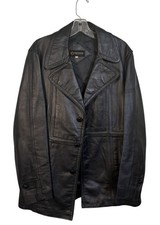 Oversized Vintage European Black Leather Jacket - Fantastic International