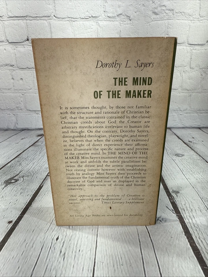The Mind of the Maker by Dorothy L. Sayers Softcover 1956 Divine Creativity God Foto 3 de 4