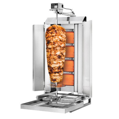 GGM Gastro Gas Gyros-/ Dönergrill - Beweglich - 4 Brenner - max. 60 kg - inkl. 2