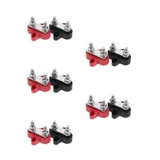 5pcs 48V Power Distribution Block 1/4" Dual Stud Busbar M6 Bus Bar Volt, Power