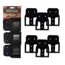 Battery Holder Compatible with Ridgid 18V 6 Pack - Black Battery Mounts  M...