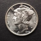 1944 **P** MERCURY HEAD SILVER DIME *NICE COIN!* - FREE SHIPPING! M7954