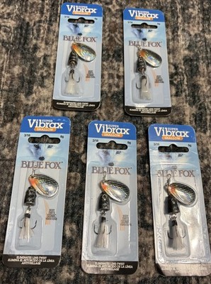 (5PACKS) BLUE FOX Super Vibrax Shallow Spinner Sz. 3/16 NEW 6g Fishing Lure