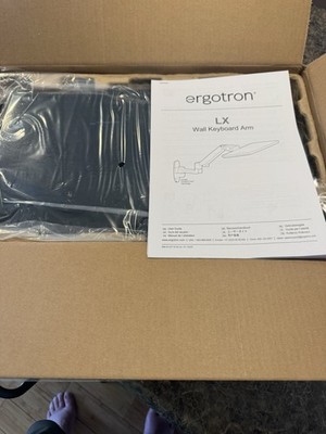 Ergotron LX Wall Mount Keyboard Arm 35 Inch Extension - Black (45-246-026)