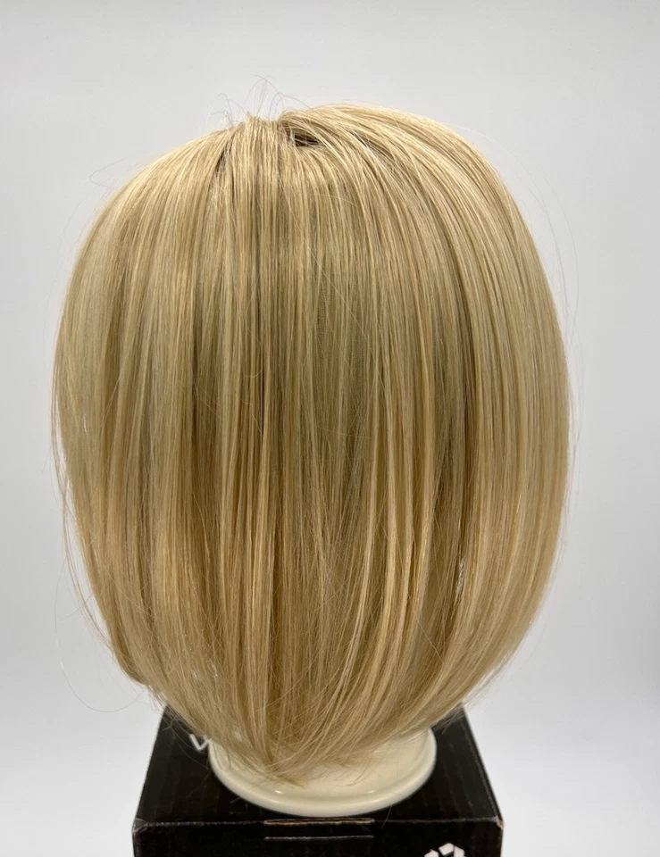 Toppers de cabello liso rubio ceniza mixto playa rubio 13 pulgadas Foto 2 de 4