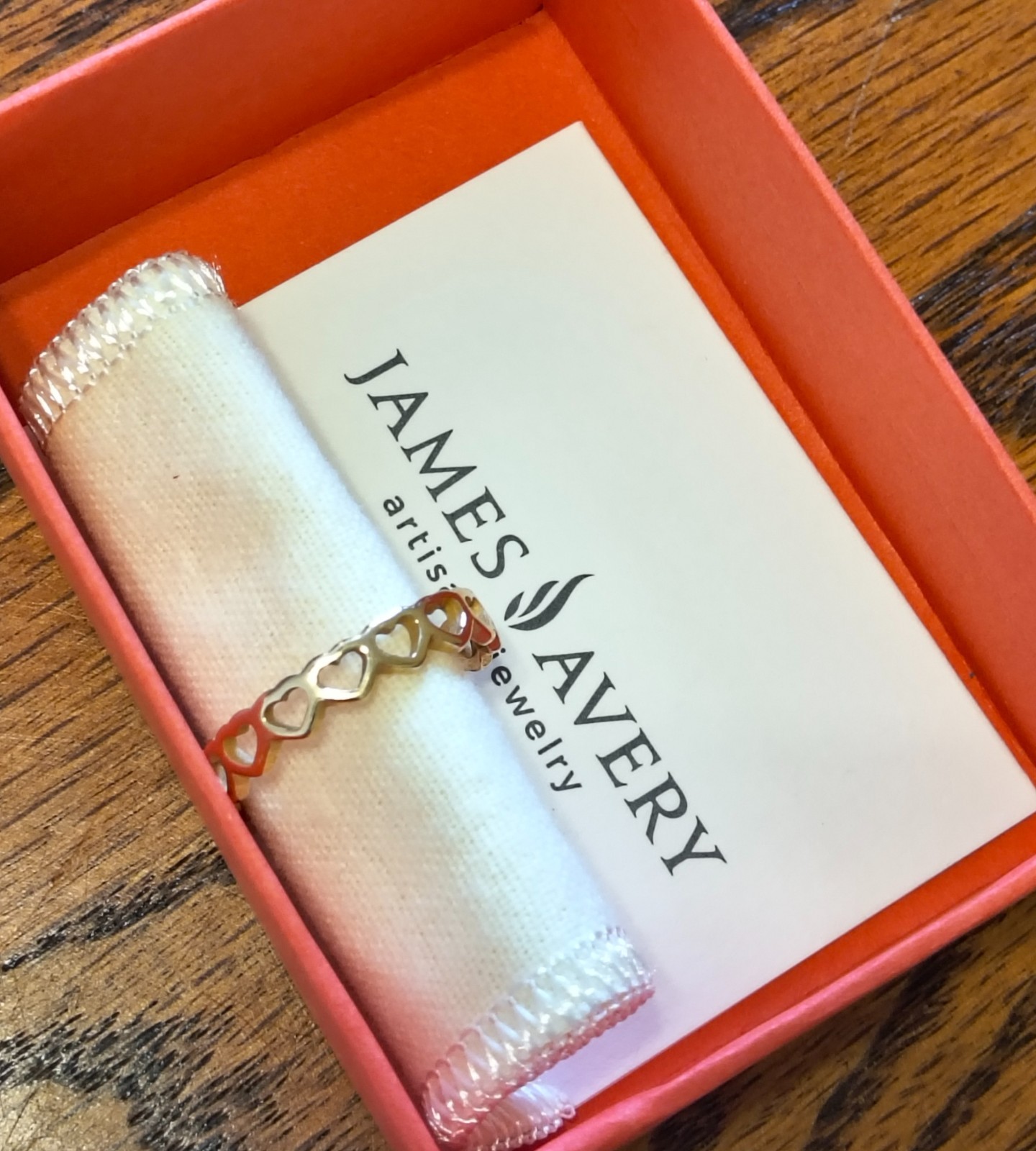 James Avery 14k SOLID Gold Tiny Hearts Ring Size … - image 4