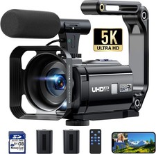5K Camcorder Video Camera 56MP 16X Dual Lens Vlogging for YouTube...