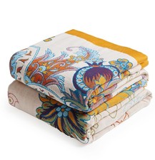 Boho Throw Blanket, 100 Organic Cotton Breathable Skin-Friendly Ultra Soft B...