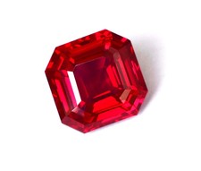 Certified 19 Ct Natural Excellent Radiant Shape Burma Red Ruby Loose Gemstone MG