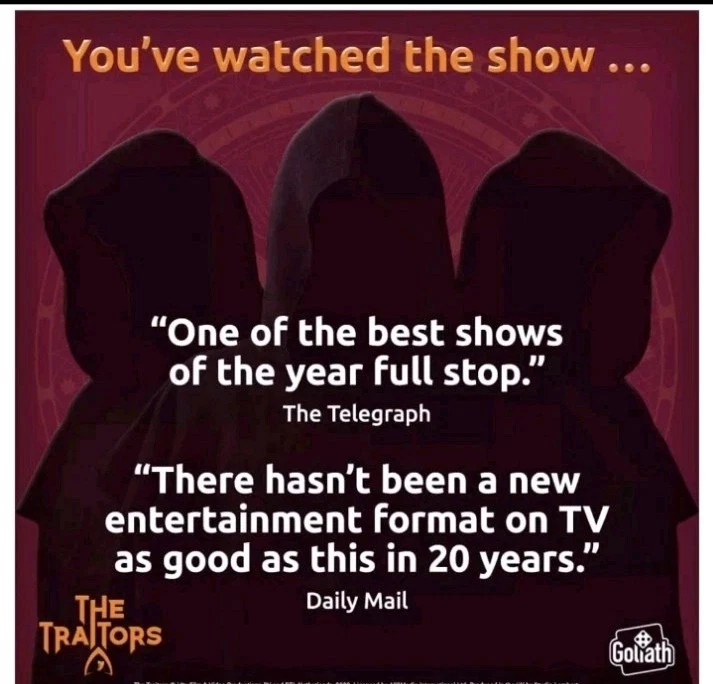 The Traitors BBC Official Board Game  Goliath New Sealed  12+ Free Delivery  - Image 4 of 4