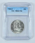 1962-D Franklin Half Dollar MS64 FBL ICG *0565