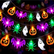 20ft 40led Halloween Lights Outdoor Indoor 20ft Orange Purple Green White 20ft 40led Halloween Lights Outdoor Indoor 20ft Orange Purple Green White