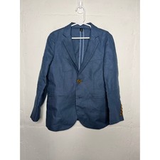 Crewcuts Boys Ludlow Suit Jacket Linen Navy Blue Size 7