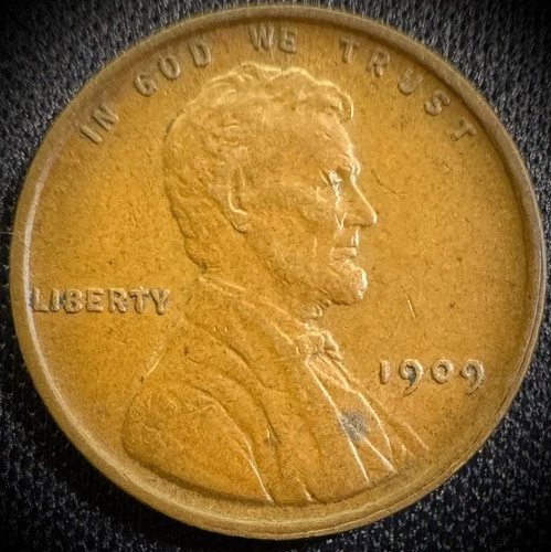 1909-P VDB Lincoln Wheat Cent Penny AU About Uncirculated First Year Of Type
