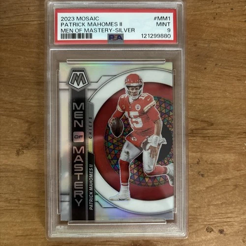 Patrick Mahomes 2023 Mosaic Silver Men of Mastery #MM-1 PSA 9