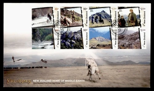 DR WHO 2004 NEW ZEALAND FDC LORD OF THE RINGS COMBO $2 M74730