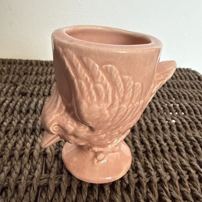  VINTAGE NELSON MCCOY ROSA KRÄHE EIERBECHER UM 1940 er