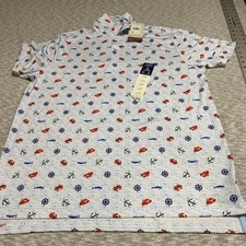 Chaps Nautical Short Sleeve Shirt Men Large. SKU-B878 Brand New with Tags