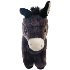Aurora Miyoni Tots Donkey Plush Stuffed Animal Grey Burro Standing