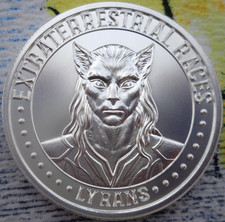 1 oz. LYRANS #3 Extraterrestrial Races Series alien round .999 fine silver 116.91 per troy oz