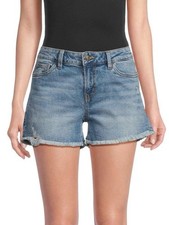 Hudson Gracie Mid Rise Light Wash Denim Cutoff Shorts 3 Inseam Size 29