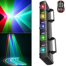 5 Lens 5 Beam RGBYC Laser Stage Light Projector DMX Disco Lighting with Remote