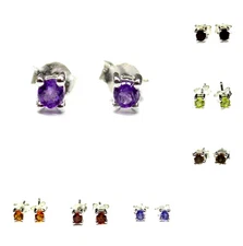 Stunning Gemstone Stud 925 Sterling Silver Earrings Jewelry AAAST01 XGB