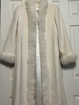 Marvin Richards Women's Church Winter White Fox fur lambswool long