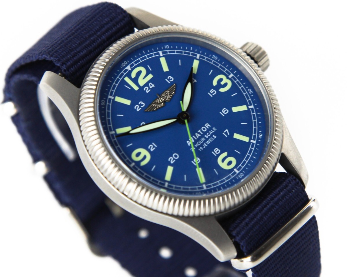 Boîtier + Cadran RAKETA 2609HA Aviateur 40mm - Acier Inoxydable - Style Vintage Luxe - Neuf Avec étiquettes