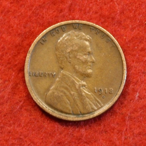1918-D Lincoln Wheat Cent Penny 50 Coin roll Circulated - Picture 4 of 5