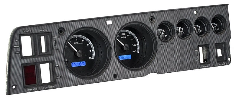 Dakota Digital 1968-70 Dodge Charger Super Bee Gauges Black Blue VHX-68D-CHG-K-B - Image 2 of 4