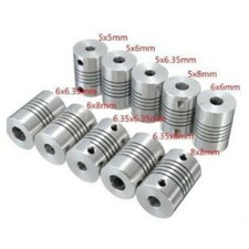 3pcs 5/6/6.35/8mm Flexible Shaft Coupling Rigid  For CNC Motor Coupler Connector