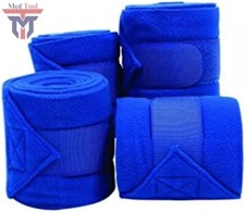 HORSE FLEECE BANDAGES / POLO WRAPS / STABLE WRAPS EQUESTRIAN LEG WRAPS SET OF 4