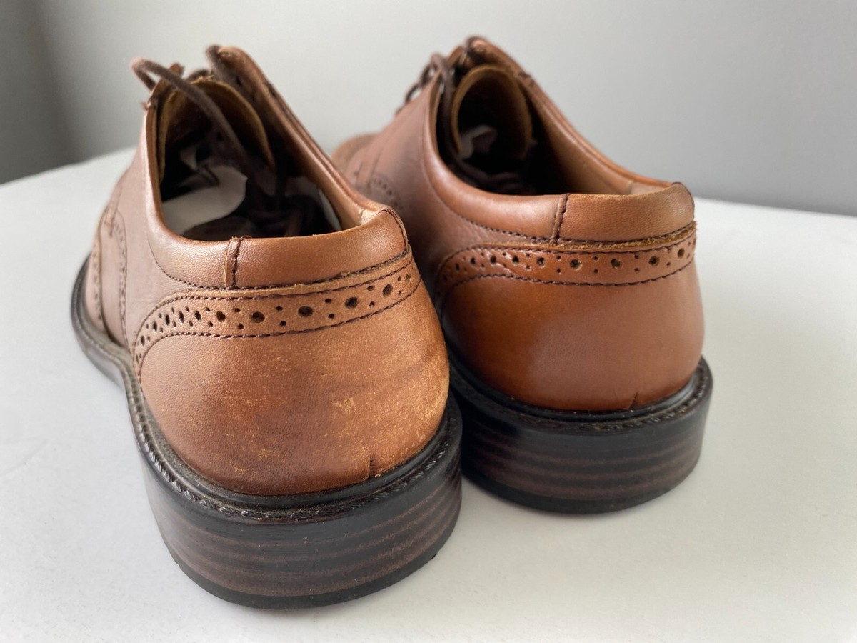Johnson & Murphy Classic Tabor Brown Leather wingtip Men\'s Oxfords Size 12 Johnston & Murphy Oxford Leather Upper Dress Shoes for Men  main image 3