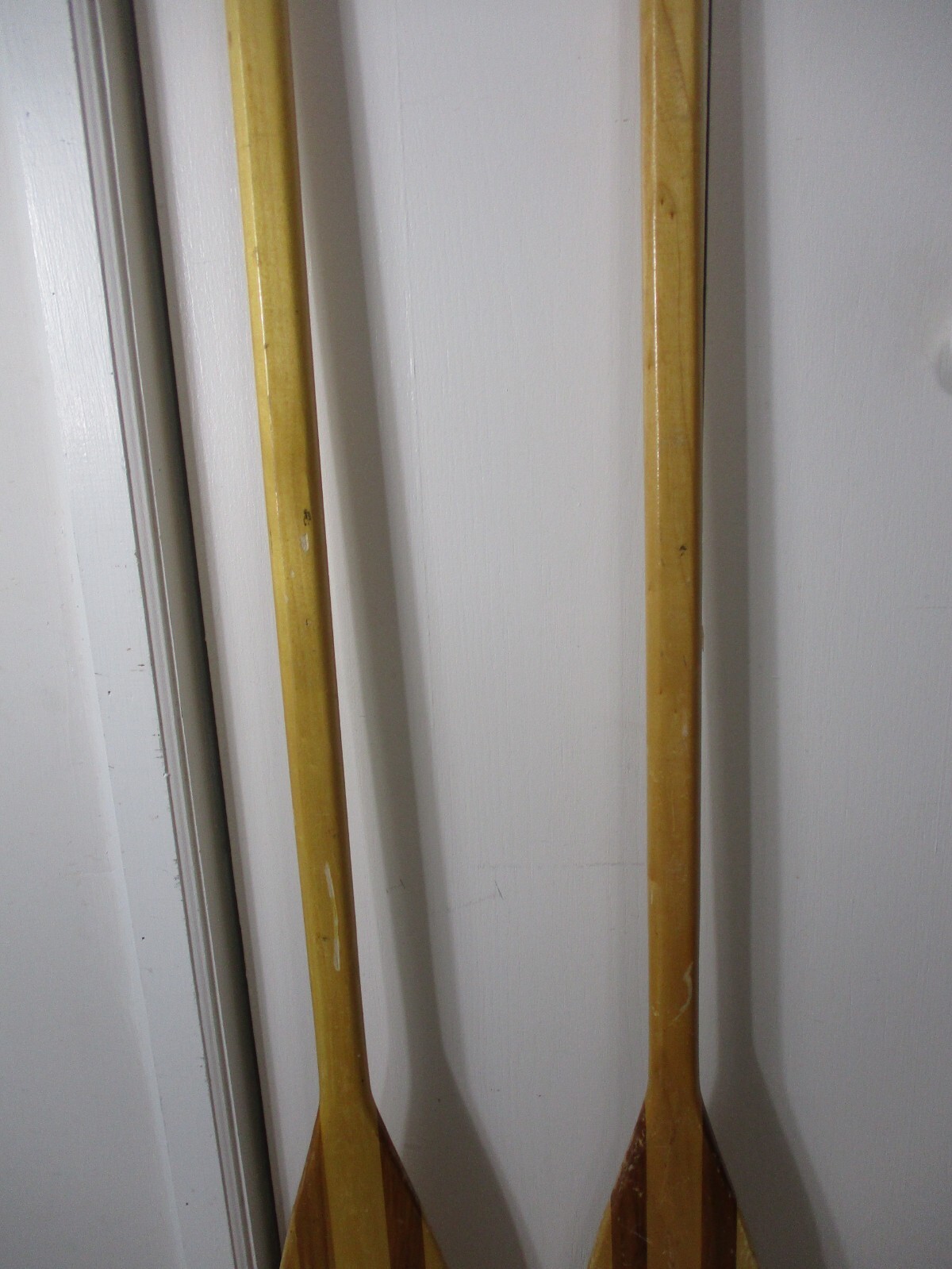 2 Wooden FEATHER BRAND Boat Oars/ Paddles  60"  GREAT SHAPE