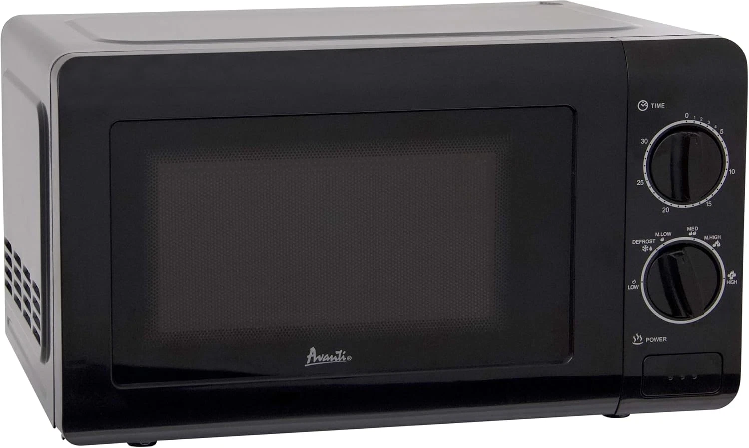 Compact 0.7 Cu.Ft 700W Microwave Oven with 5 Power Settings & Defrost, Black