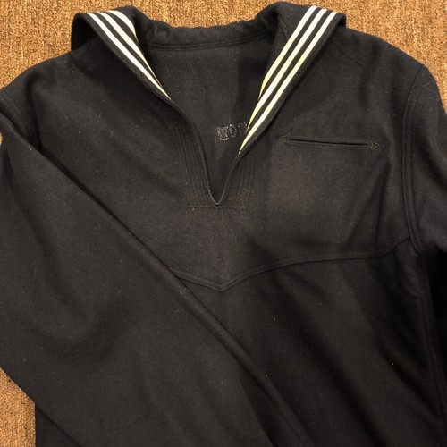 Vtg US Navy Wool Uniform Blue Dress Jumper Top 38R & 31R Bottoms. 1961/67 - Picture 6 of 10