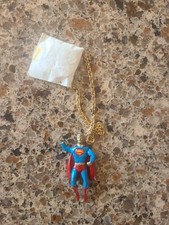 Vintage 1978 Superman Diecast Pendant Necklace unused