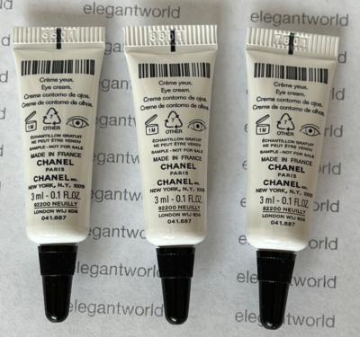 3 x Chanel Le Lift Eye Creme Yeux Cream Smooths-Firms 3ml / 0.1oz