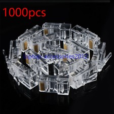 1000pcs 8P8C CAT5 CAT5E RJ45 Modular Plug Network Cable LAN Connector Plug End