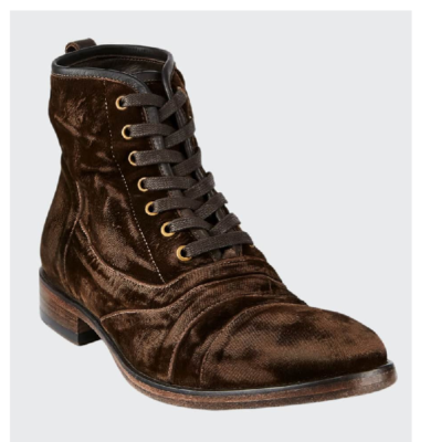John Varvatos Collection velvet Fleetwood Lace-up Boot. Size 11 $698 Brand New John Varvatos Collection Fleetwood Lace  main image 4
