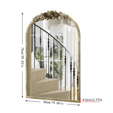 Arched Baroque Metal Frame Mirror