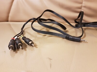 Cinch 3 x RCA Male auf 3,5mm Mini Klinke Male Adapterkabel 2m Audio Video Kabel