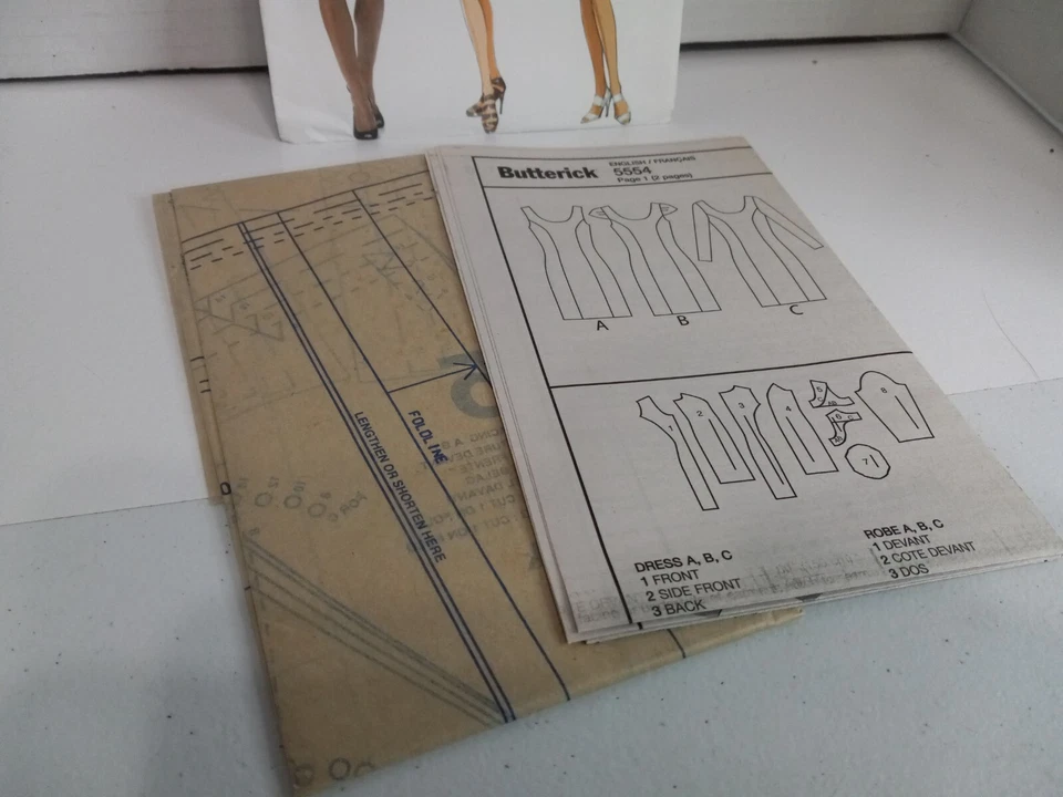 Patrón de costura Butterick 5554. Vestido mujer misses petite. Talla 8, 10, 12, 14 Foto 2 de 3