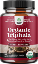 Organic Triphala Capsules, Colon Cleanser  Detox Digestive Health Supplement -