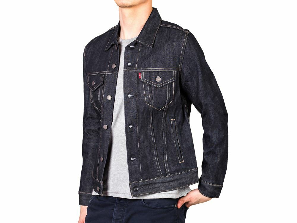LEVI'S MEN'S CLASSIC ORIGINAL TRUCKER DENIM JEAN JACKET NAVY LEVI'S MEN'S CLASSIC ORIGINAL TRUCKER DENIM JEAN JACKET NAVY
