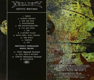 Megadeth SEALED NEW CD(SHM-CD) 
