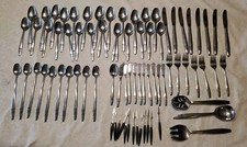 Mid Century Modern Stainless Steel Flatware. ...